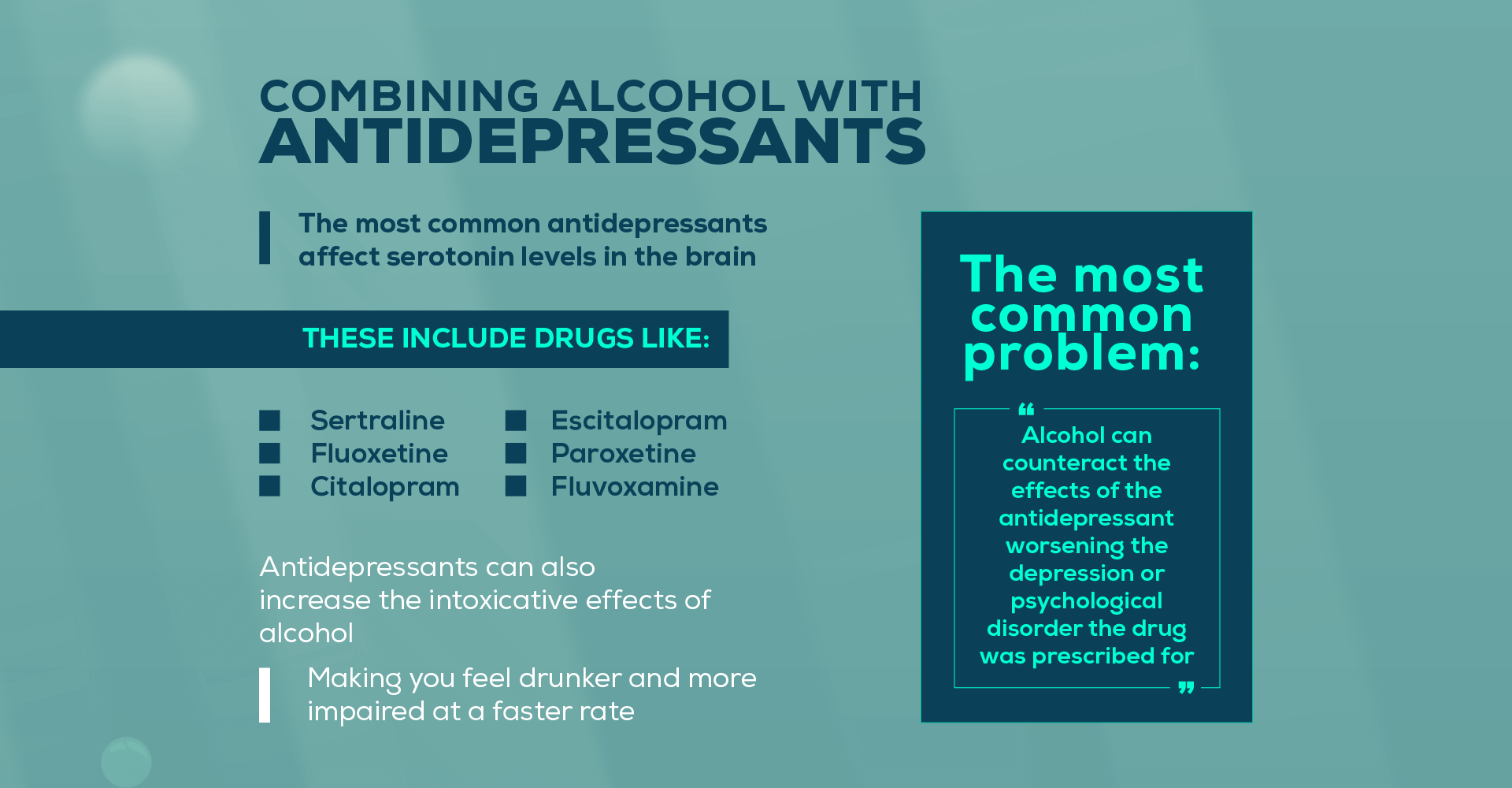 Combining Alcohol with Antidepressants
