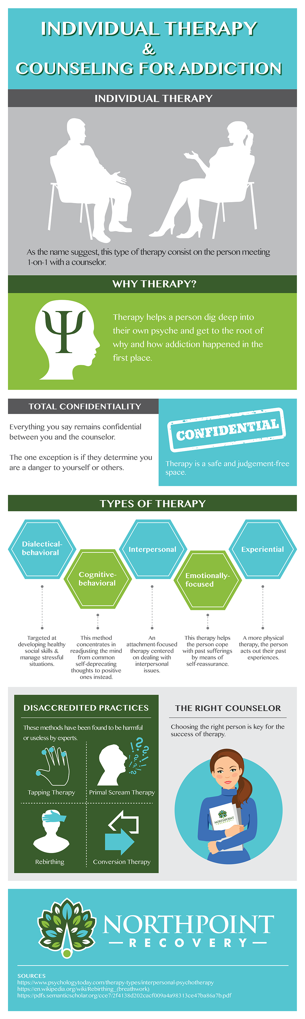 Individual Therapy and Counseling for Addiction in Idaho Infographic