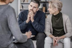 couple talking in therapy