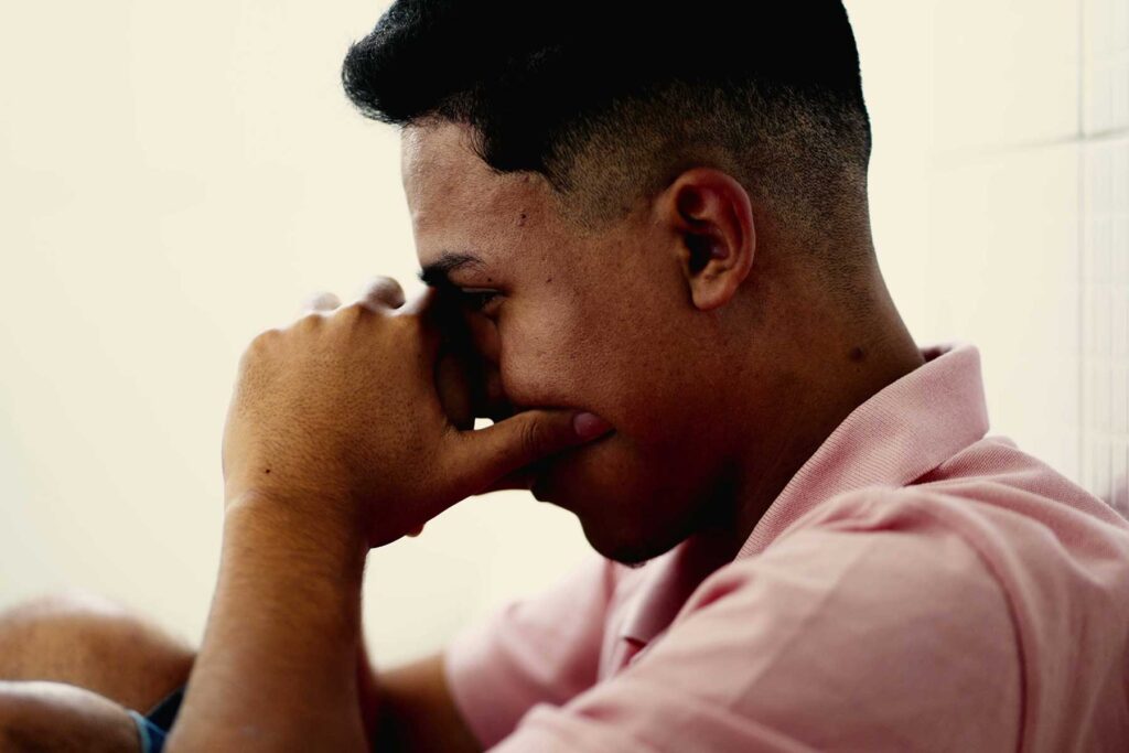 Man thinking about reasons for drug abuse and alcoholism