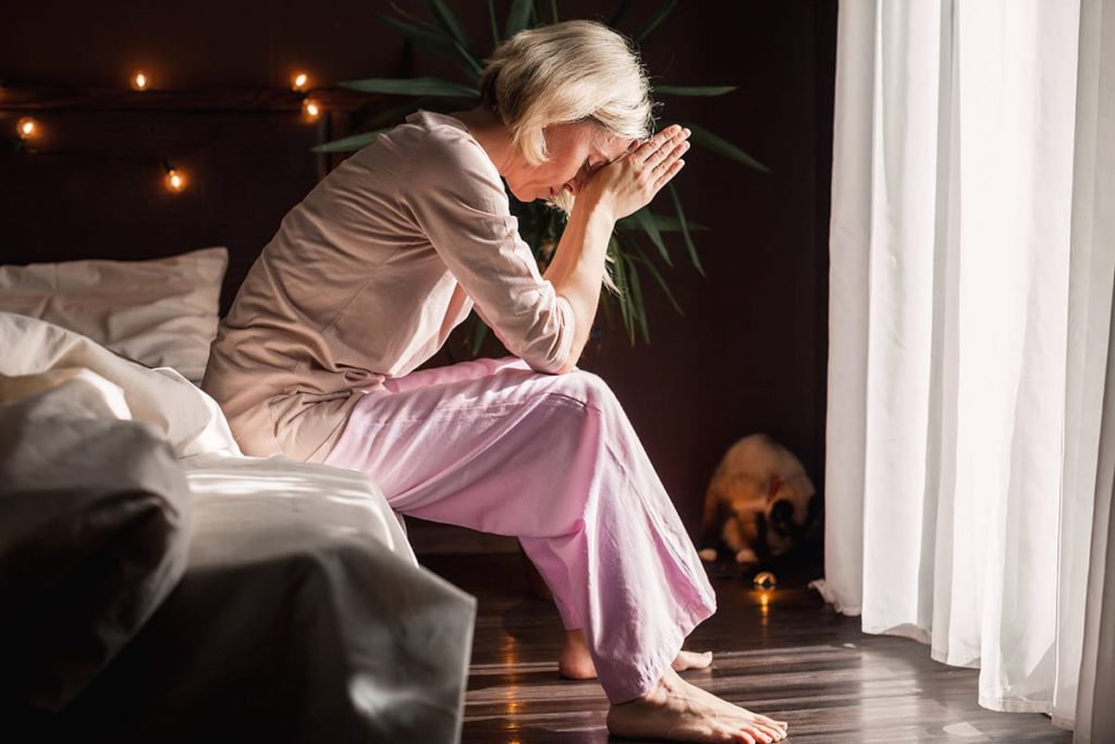 a woman struggles to break free from the cycle of addiction without help