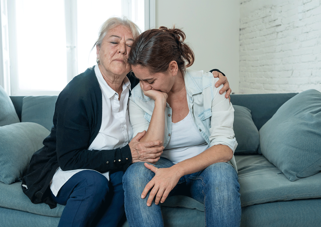 a mother confronts her adult daughter about her substance abuse and addiction issues and urges her to get help