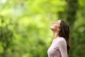 Person following helpful tips to cope with depression