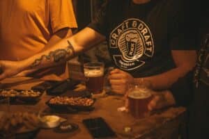 non-alcoholic beer drink by young person