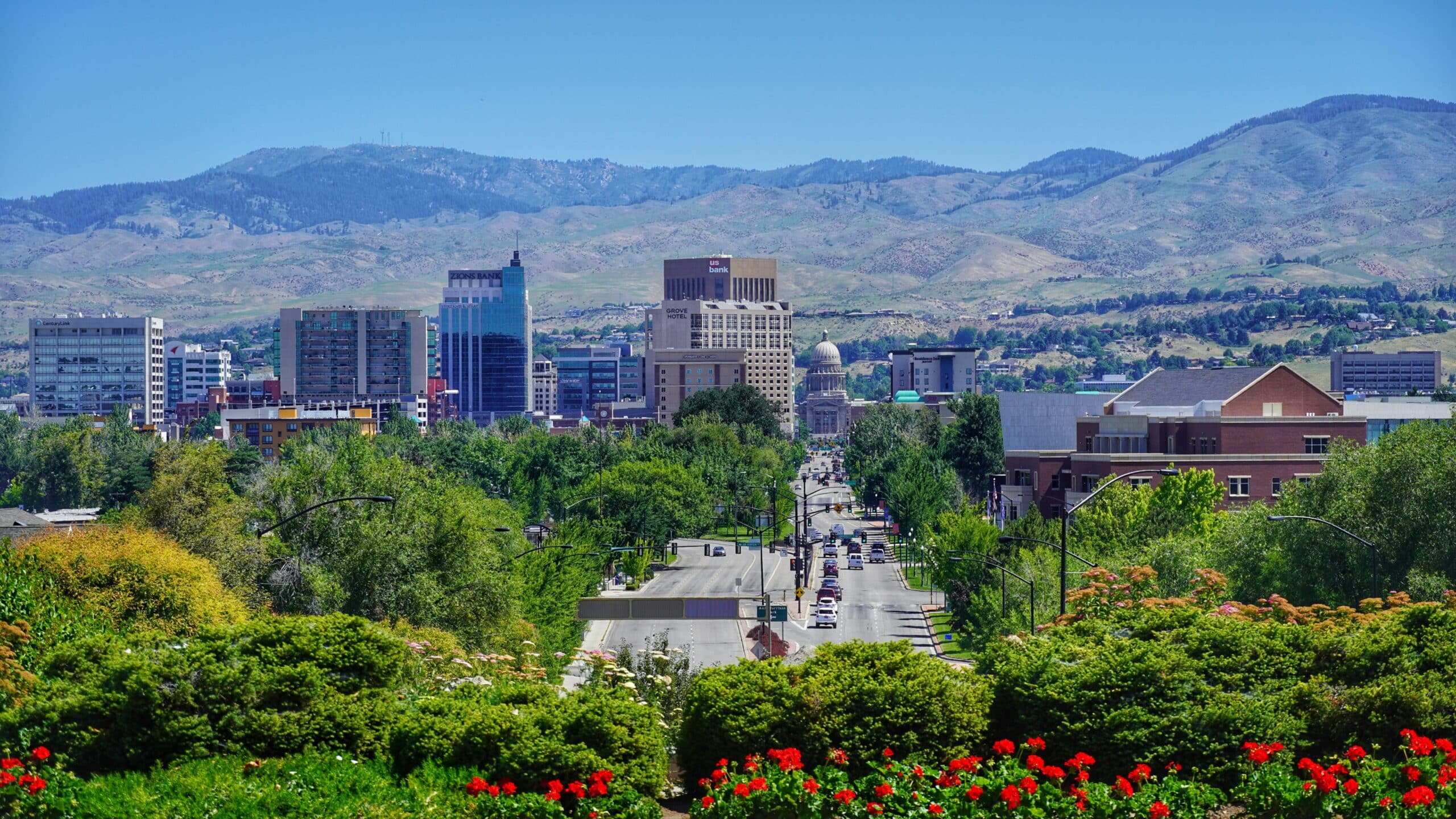 Downtown Boise, Idaho, with the State Capitol and foothills in the background. Home to accessible Depression treatment