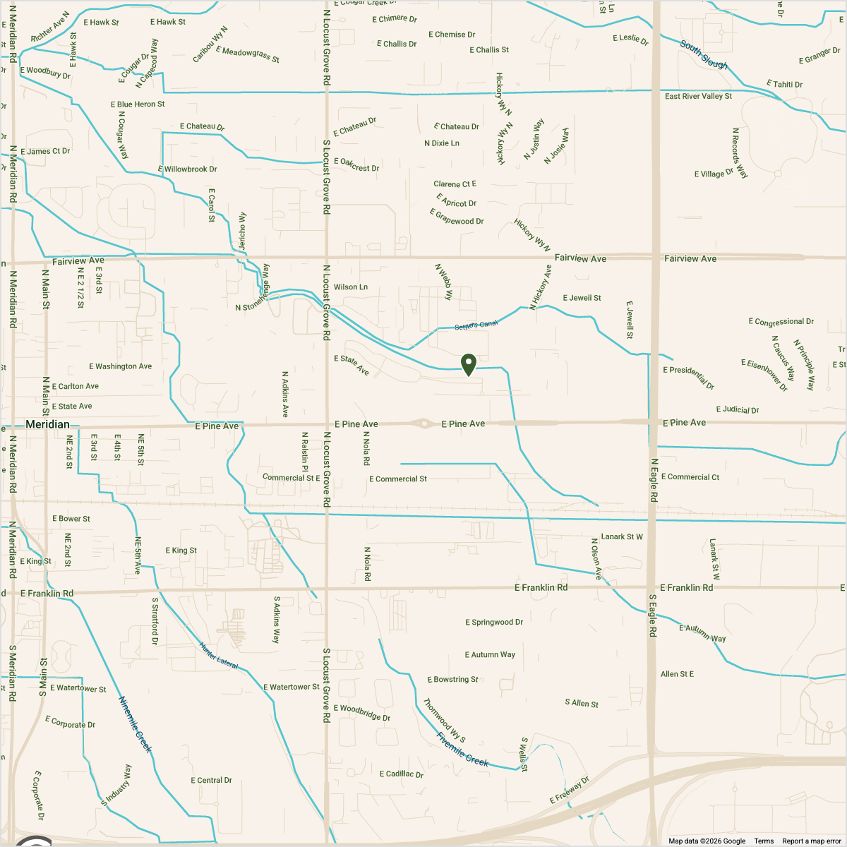 Map showing Map — Boise Inpatient