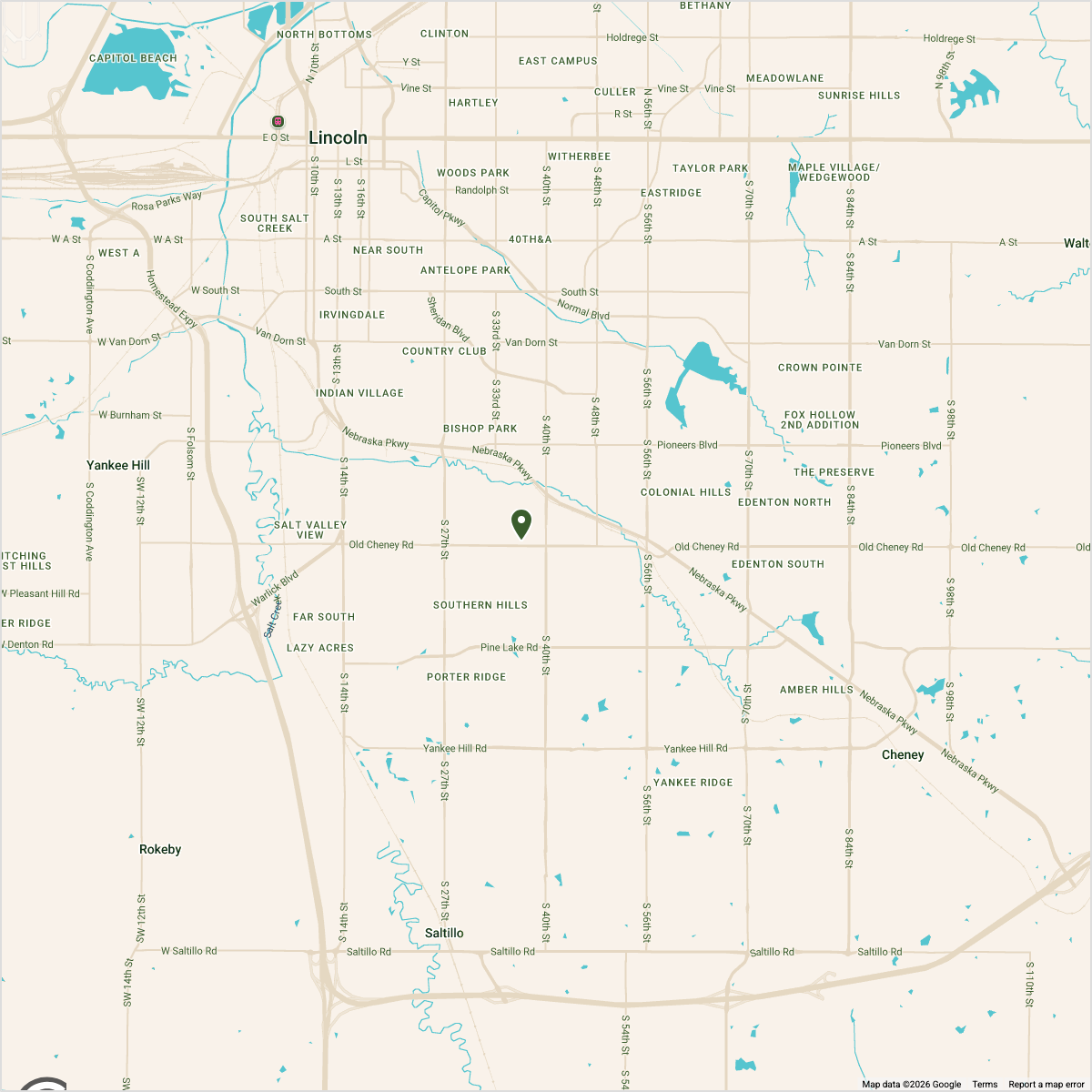 Map showing Map — Lincoln Outpatient