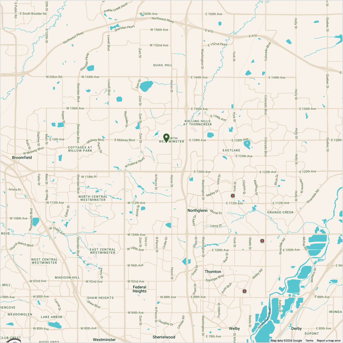 Map showing Map — Westminster Outpatient